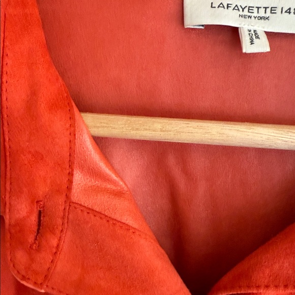 Lafayette 148 New York 100% Lamb Suede Button Down - Picture 11 of 16